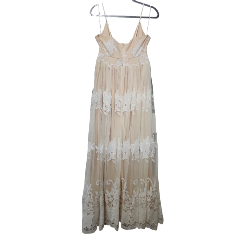 Medium Lace Southern Fried Chicks Neutral Beige White Dress- Wedding, Engagement